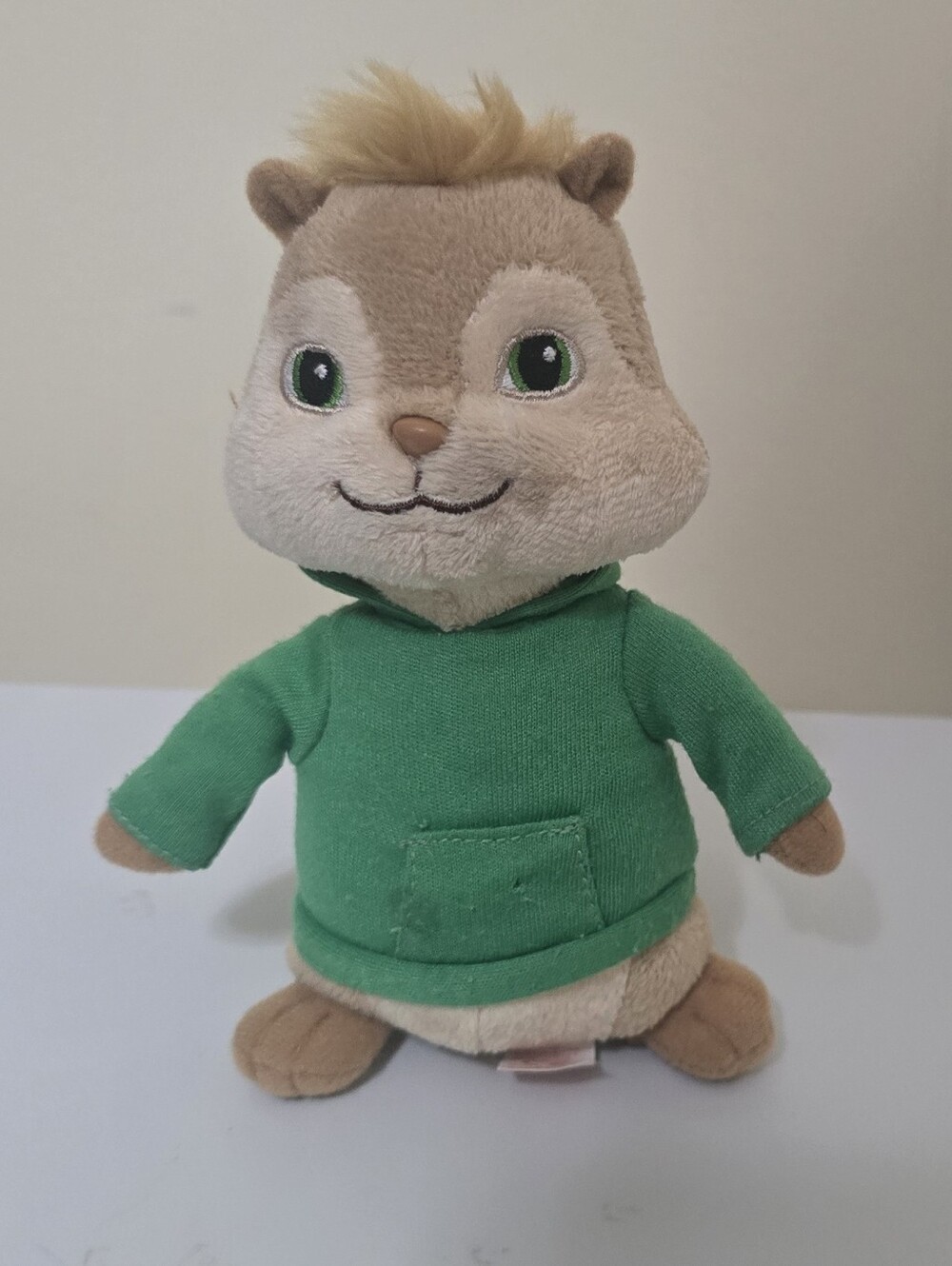 Ty Beanie Baby Theodore 2009 Brown Chipmunk Plush with Green Hoodie